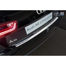 Накладка на задний бампер (матовая) Audi A6 C7 FL Sedan (2015-)